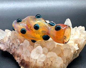 Twisted Glass Chillum, Unique Glass Smoking Pipe, Color Changing Glass Pipe, DNA Chillum, Twisted Donut Pipe