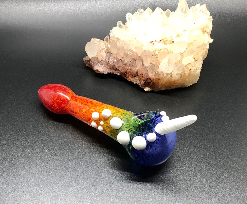Unicorn Glass Pipe Rainbows and Unicorns Glass Smoking Pipe Etsy