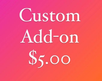 Customization Payment - please contact me for approval prior to purchasing