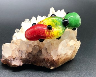 Rasta Twisted Glass Chillum, Rasta Glass Smoking Pipe, Rasta Glass Pipe, DNA Activator Chillum, Rasta Pipe, Unique Glass Pipe