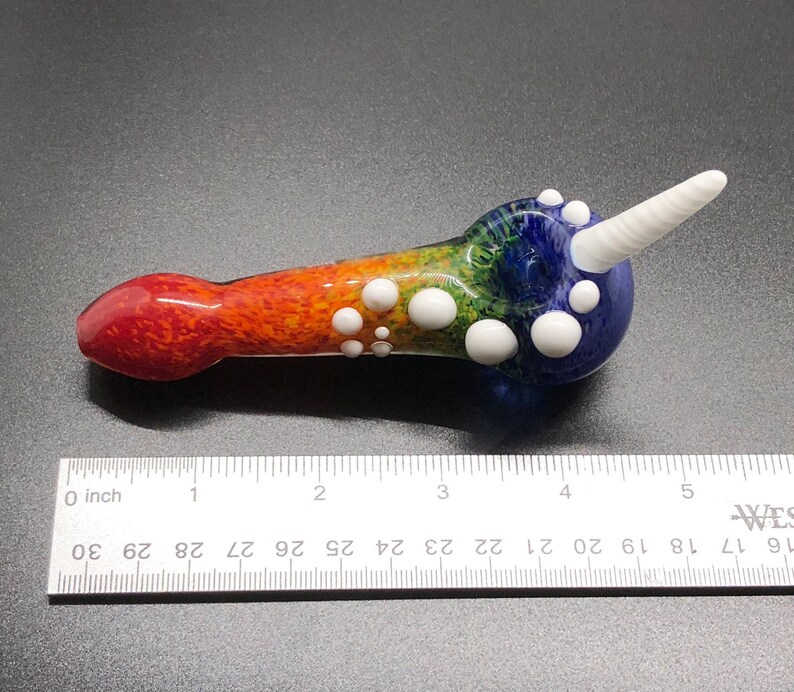 Unicorn Glass Pipe Rainbows and Unicorns Glass Smoking Pipe Etsy