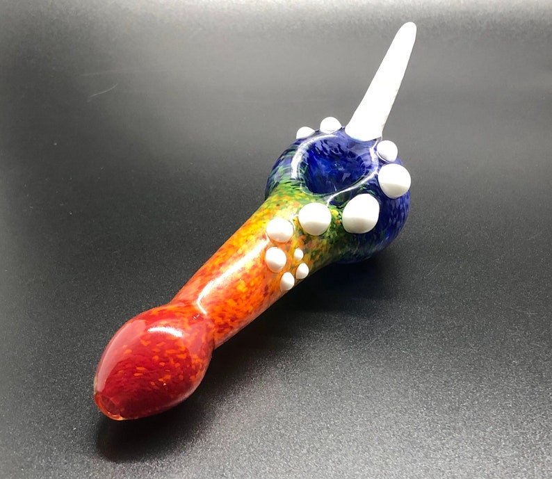 Unicorn Glass Pipe Rainbows and Unicorns Glass Smoking Pipe Etsy