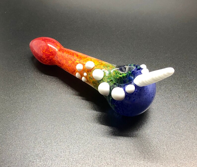 Unicorn Glass Pipe Rainbows and Unicorns Glass Smoking Pipe Etsy