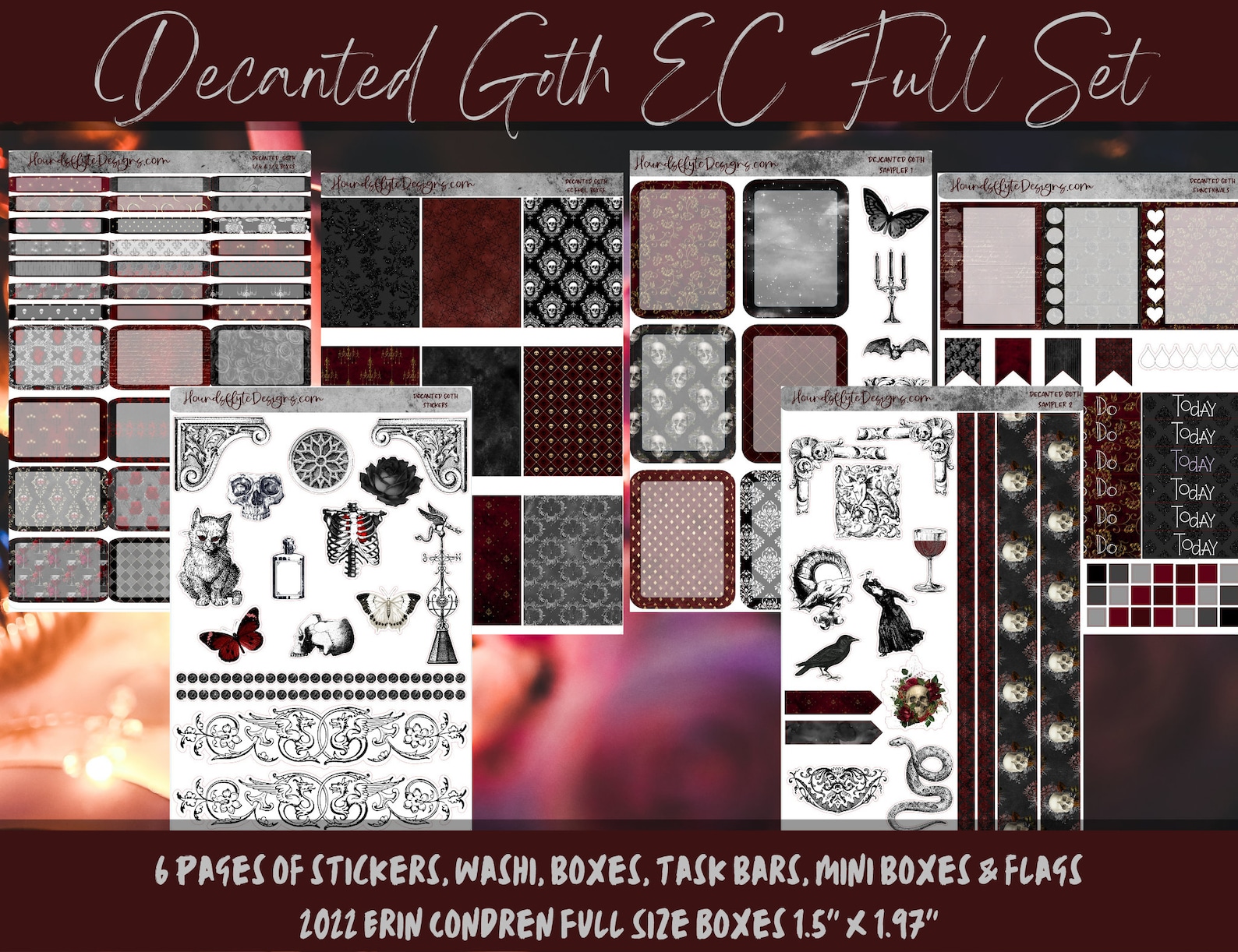 Planner Stickers Decanted Goth | Etsy