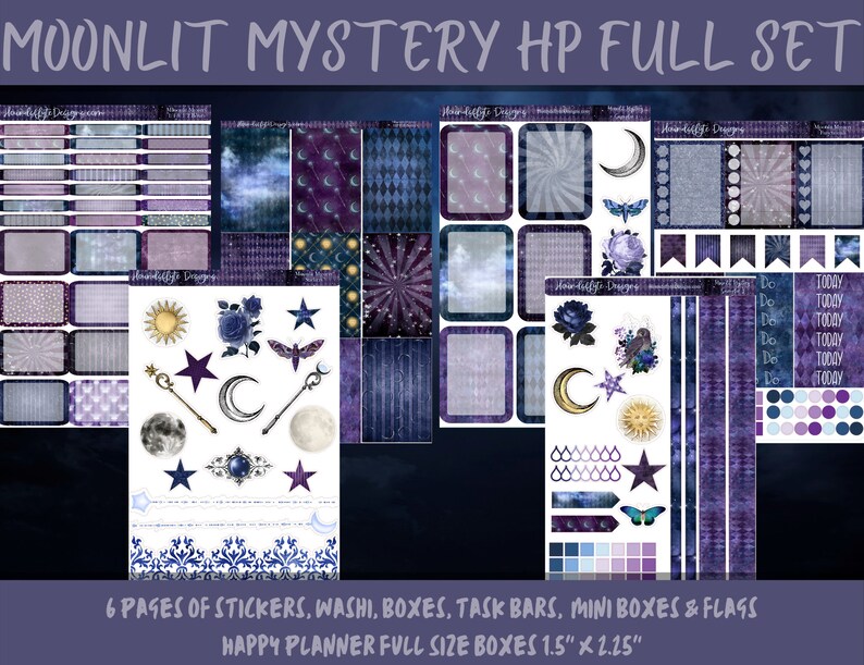 Planner Stickers - Moonlit Mystery - Etsy