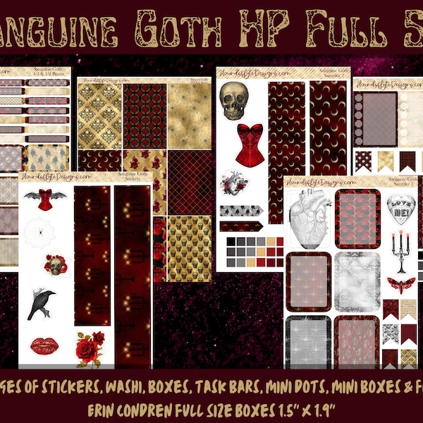 Planner Stickers - Sanguine Goth