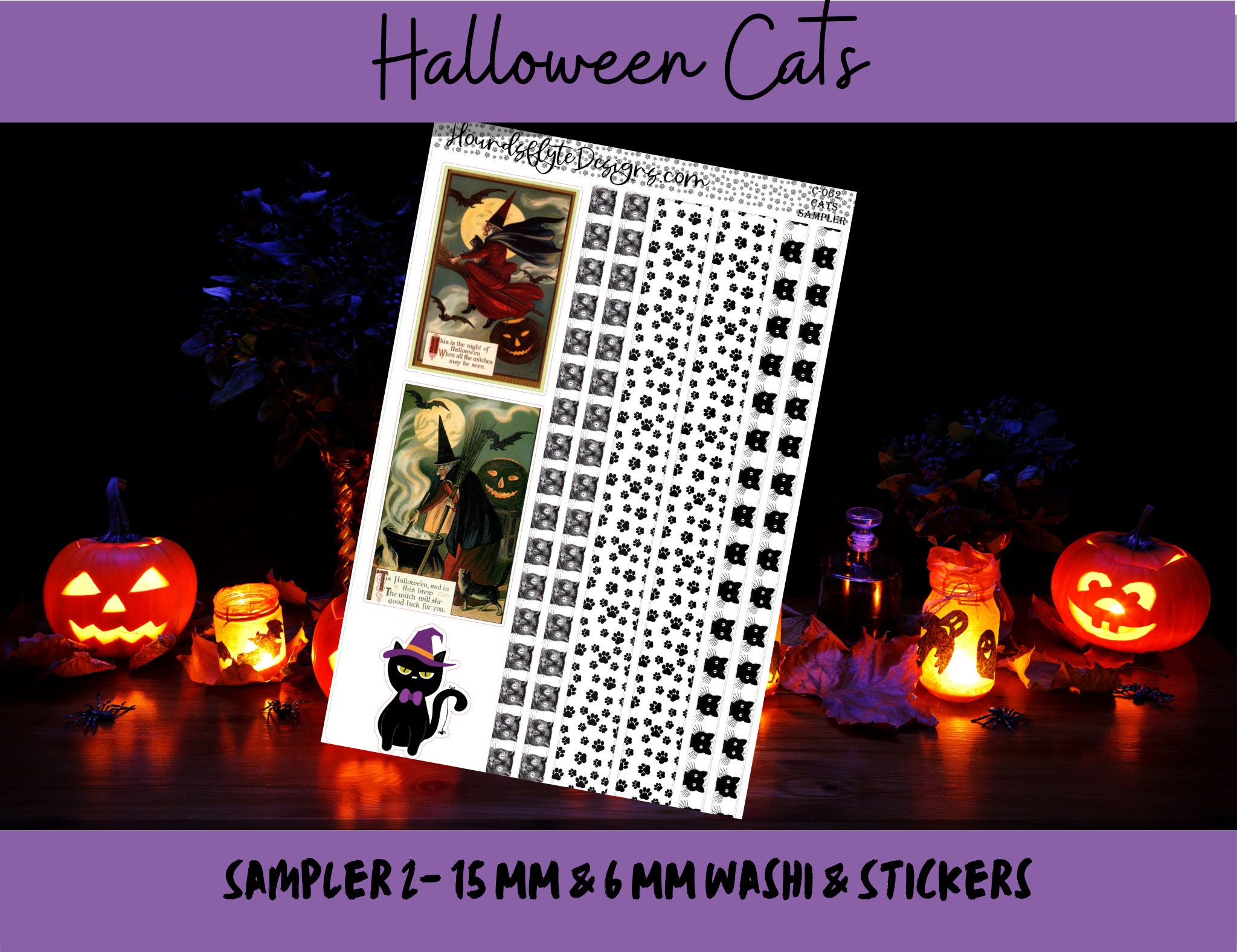 Planner Stickers - Halloween Cats - Etsy
