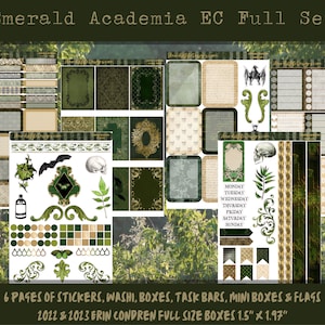 Planner Stickers - Emerald Academia