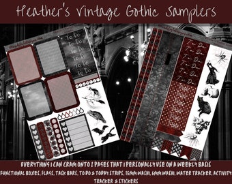 Planner Stickers - Heather's Vintage Gothic Sampler