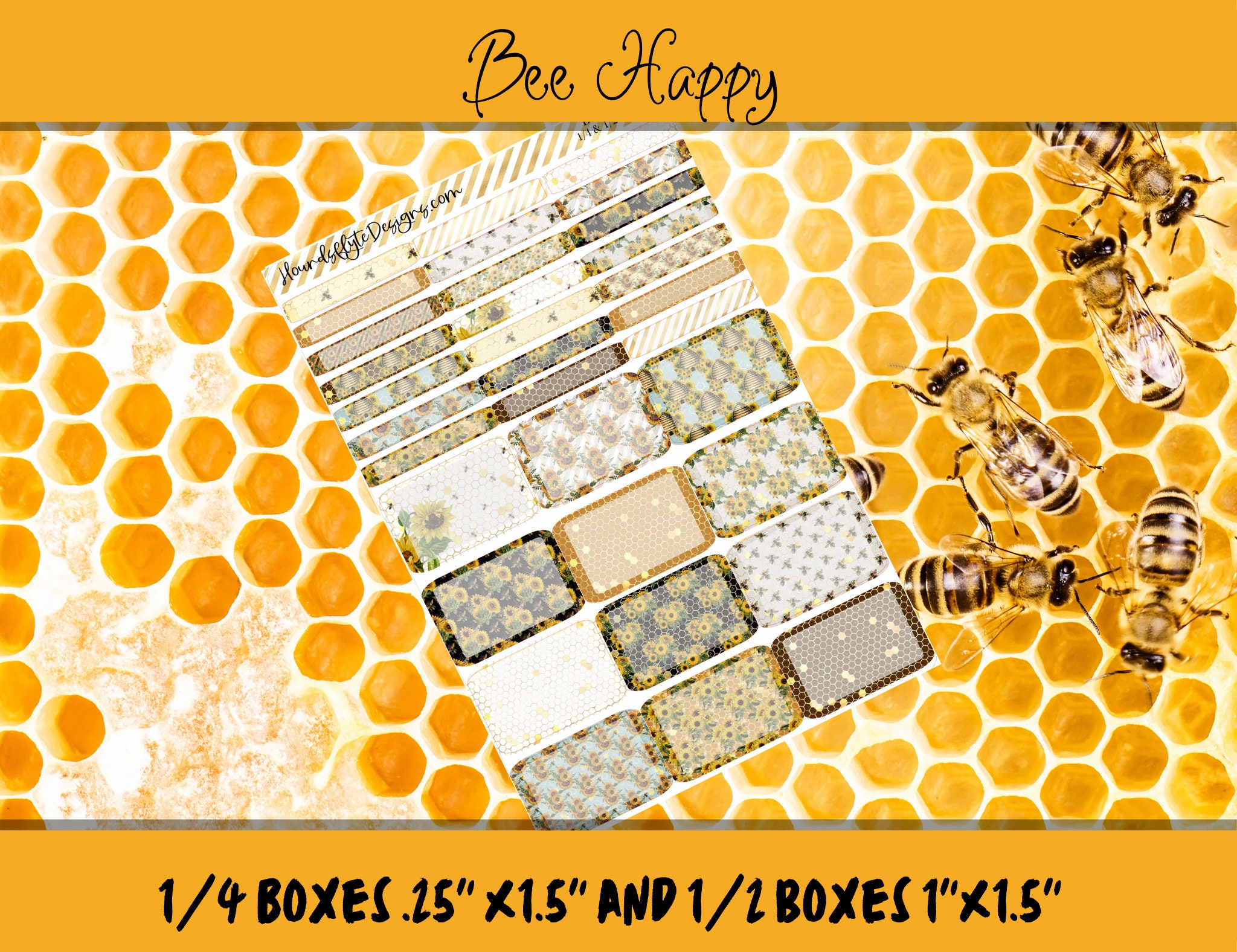 Planner Stickers - Bee Happy - Etsy