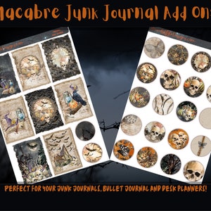 Planner Stickers - Macabre Junk Journal Add Ons