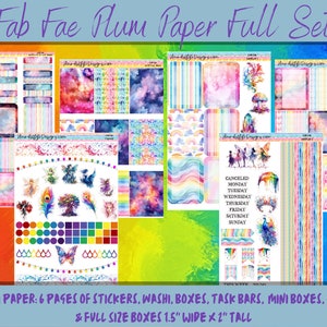 Planner Stickers - Fab Fae Plum Paper