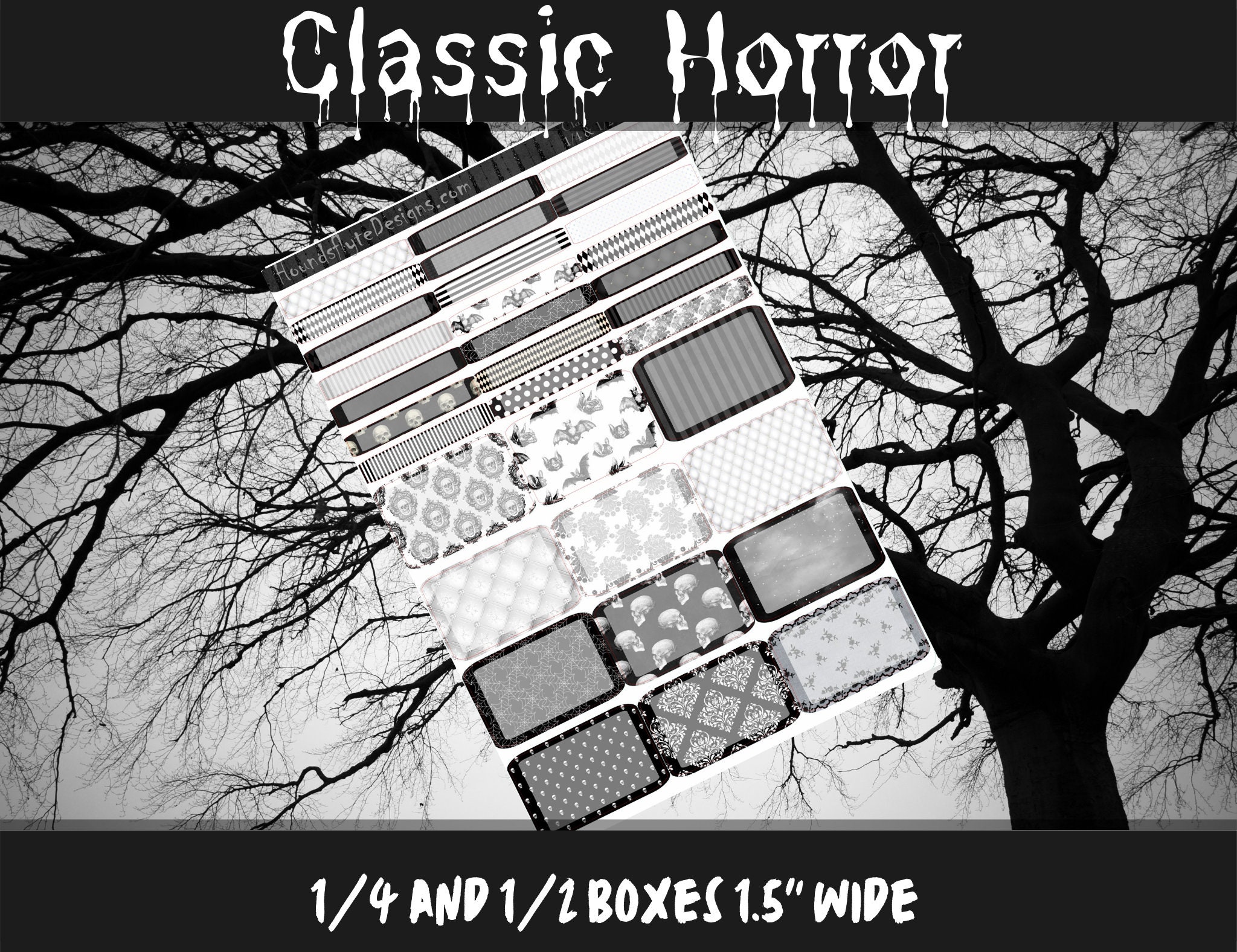 Planner Stickers Classic Horror | Etsy