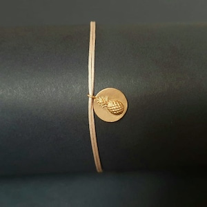 Bracelet Jewelry Friendship Bracelet Brass Gold Plated Pineapple Sun Minimalist Nature timeless beautiful elegant jewelry lucky charm handmade