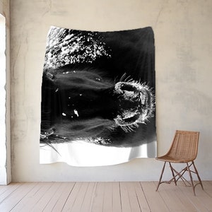 Wild Horse Plush Fleece Throw Blanket, Horse Photo Blanket, Horse Print Blanket,Equestrian Decor, Farmhouse Decor Fleece Blanket, Horse Art