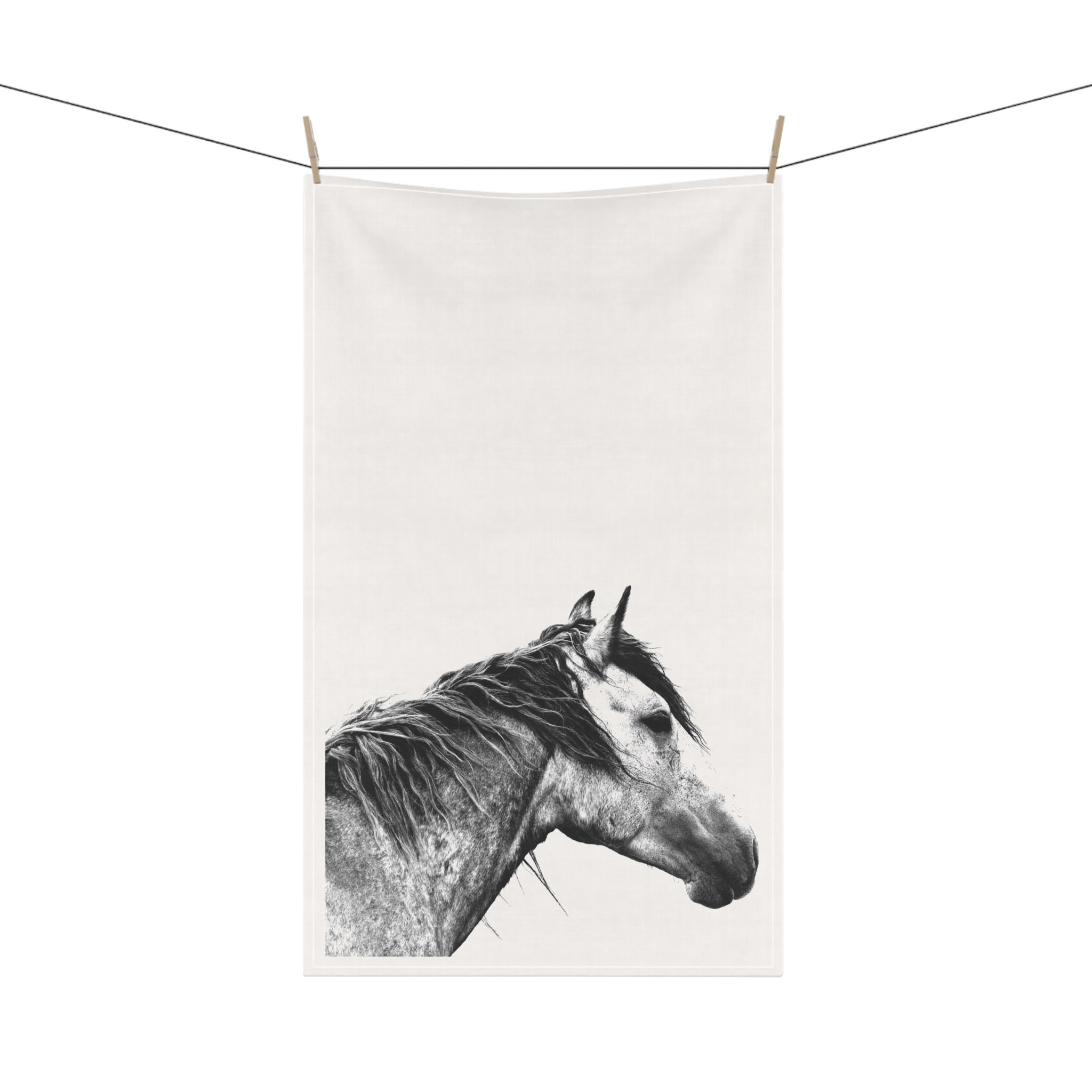 Asciugamani Da Cucina Per Amanti Dei Cani E Cavalli | Strofinaccio In Microfibra 40x60 Cm Con Scritta I'm A Dog And Horse Kind Of Girl