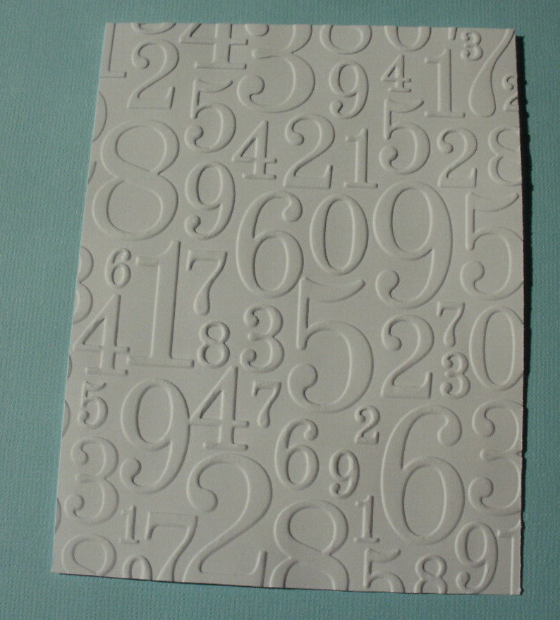 6 Numbers Embossed Card Fronts Toppers A2 Size Etsy