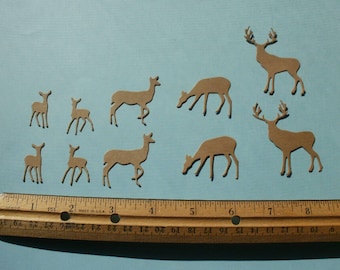 10 brown deer die cuts card stock embellishments card making scrapbook cut outs free shipping