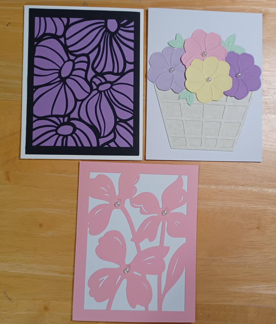 Floral Greeting Card Bundle of 6 Cards Flowers Floral Assortment of ...