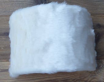 LAMPSHADE 56 white faux fur