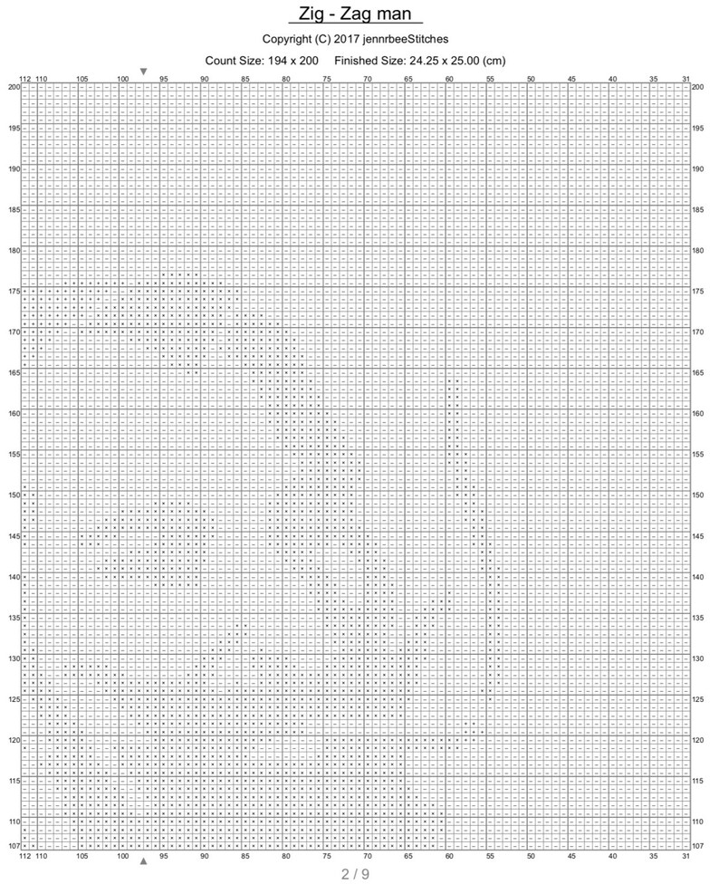 Zig-zag Man Cross Stitch Pattern - Etsy Canada