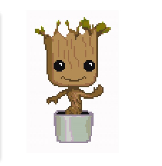 Baby Groot Cross Stitch Pattern Etsy Baby Groot Cross Stitch Pattern Etsy