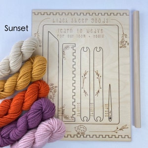 Weaving Kit: Pop Out Loom & Tools//DIY//Crafts//Beginner//Fiber Art//Woven//Needlecrafts//Yarn Sunset