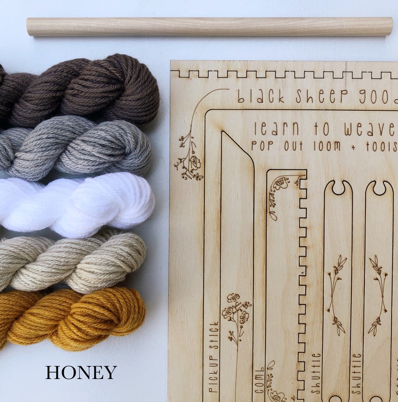 Weaving Kit: Pop Out Loom & Tools//DIY//Crafts//Beginner//Fiber Art//Woven//Needlecrafts//Yarn Honey