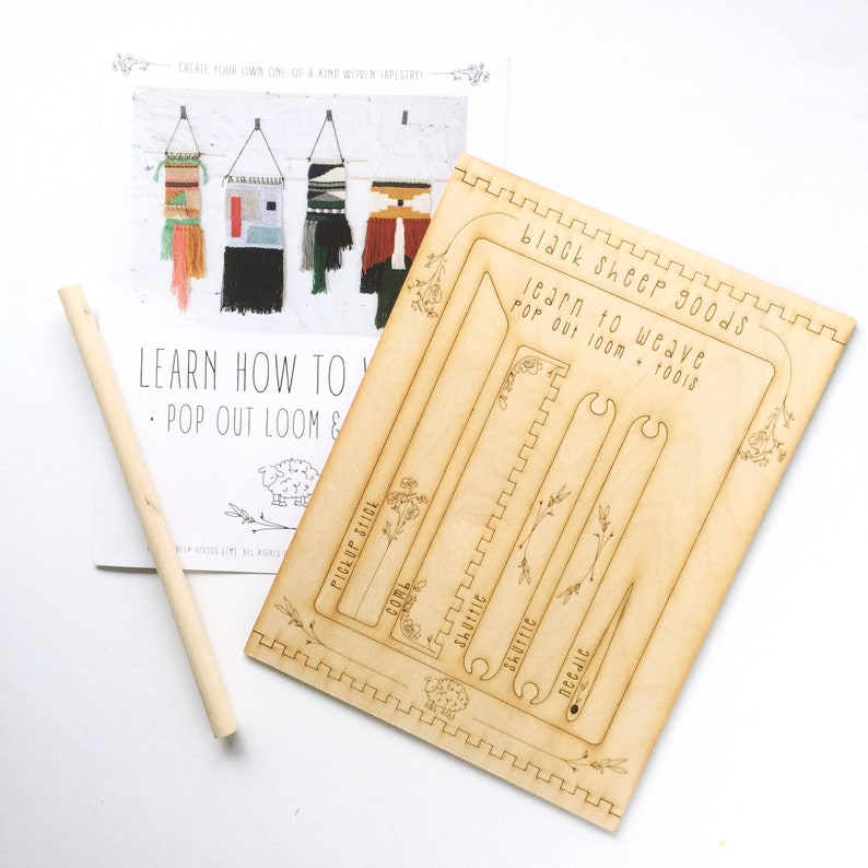 Weaving Kit: Pop Out Loom & Tools//DIY//Crafts//Beginner//Fiber Art//Woven//Needlecrafts//Yarn image 8