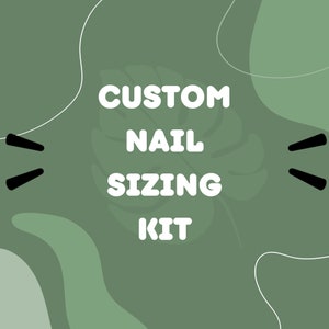 Benutzerdefinierte Nagel Größe Kit | Drücken Sie auf die Nägel | Nagelmessung | Handmade-Set | Benutzerdefinierte Größe | Muster-Kit | Milky Miau Nails Zoll