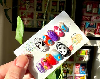 One Piece Press On Nails | Luxury Nails | Handmade Set | Custom | 3D Nail Art | One Piece Nails | Anime Nails | TCG Nails