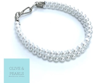 The "Harper" Pearl Dog Collar, Pearls for Dogs, Dog Pearls, Martingale Dog Collar, Durable Dog Collar