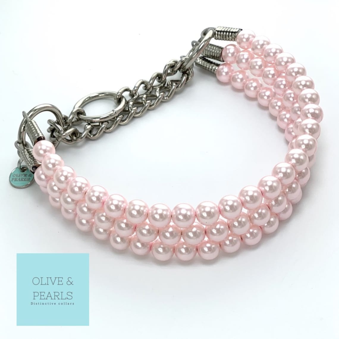 The Hailey Pearl Dog Collar Beaded Dog Collar Etsy