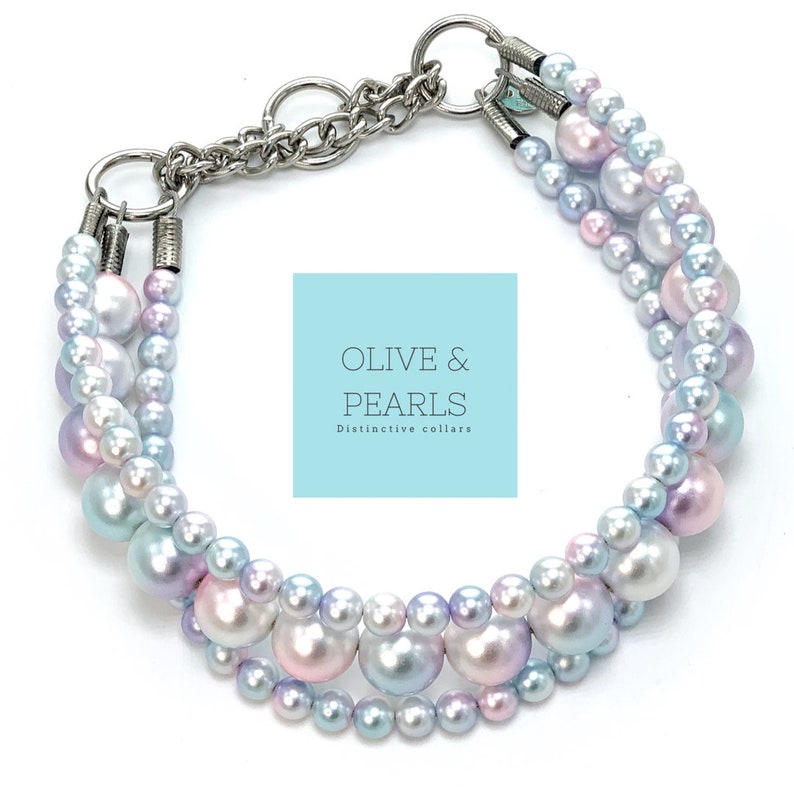The ariel Pearl Dog Collar XL Pearl Dog Collar Etsy