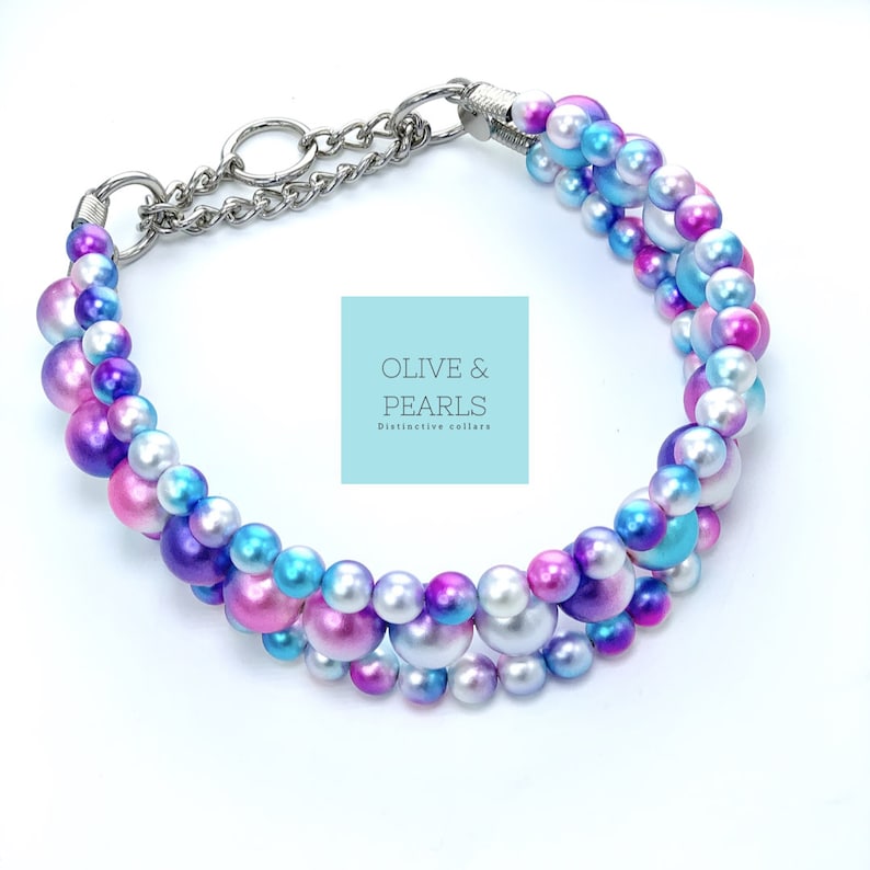 The ariel Pearl Dog Collar XL Pearl Dog Collar Etsy