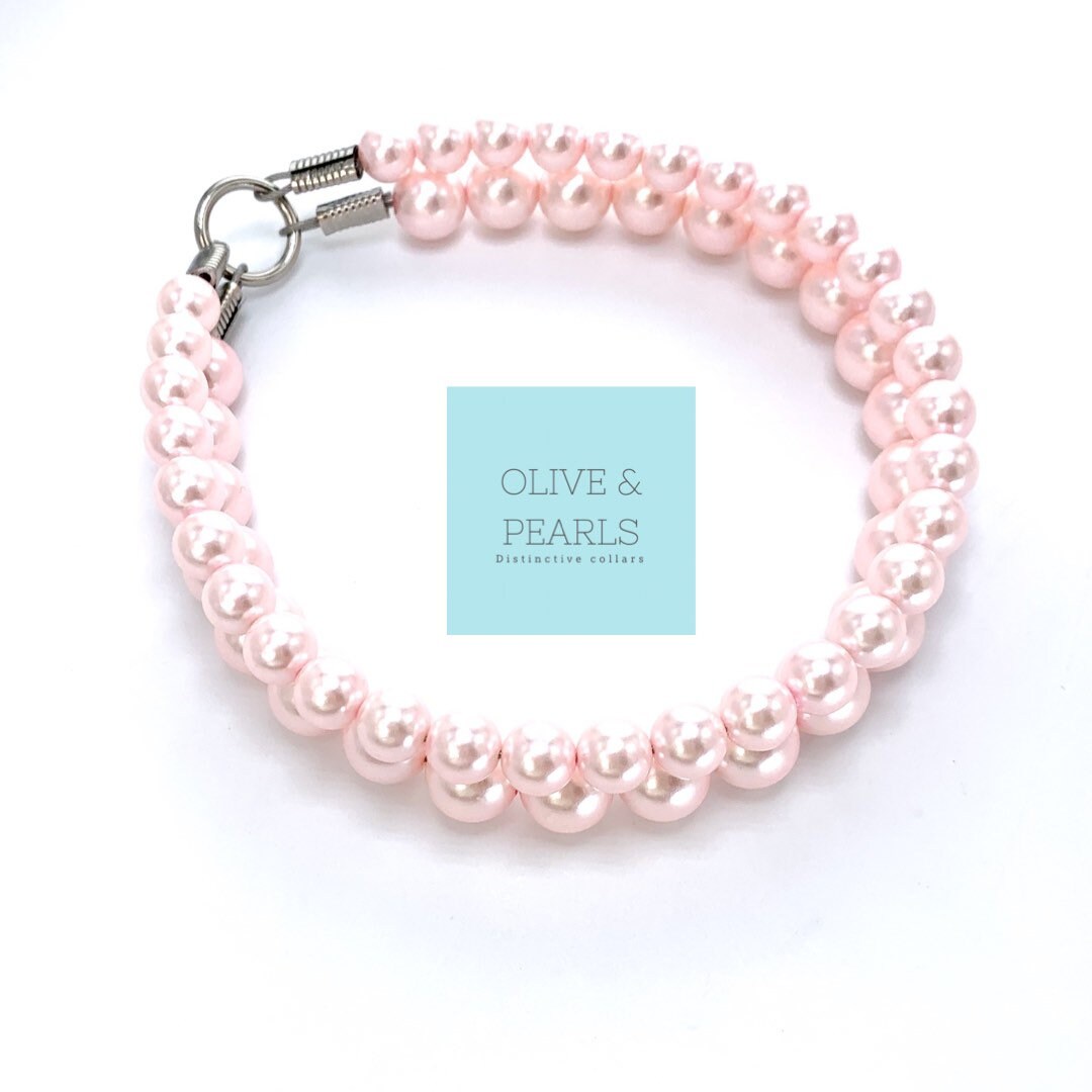 The priscilla Pearl Bead Dog Collar, Pearl Dog Collar, Dog Pearls