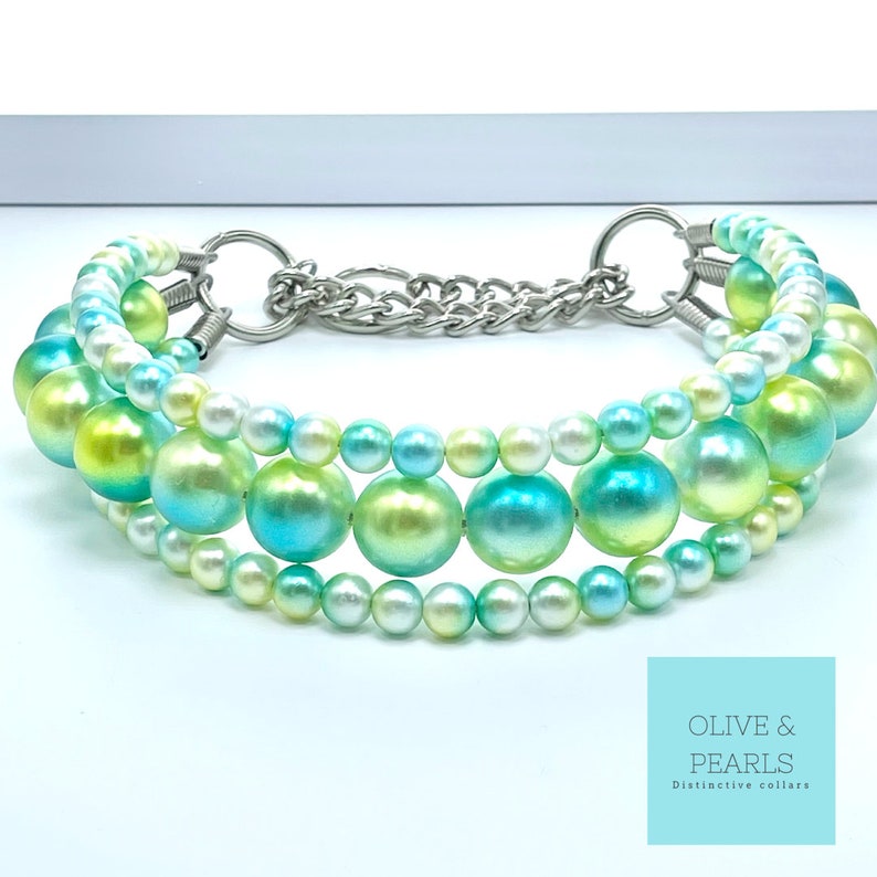 The ariel Pearl Dog Collar XL Pearl Dog Collar Etsy