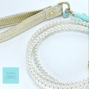 The "Gisele" Pearl Dog Lead, Luxury Dog Leash