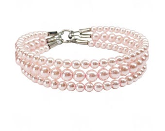 The "Donatella" Pearl Dog Collar: Handmade Beaded Dog Pearls