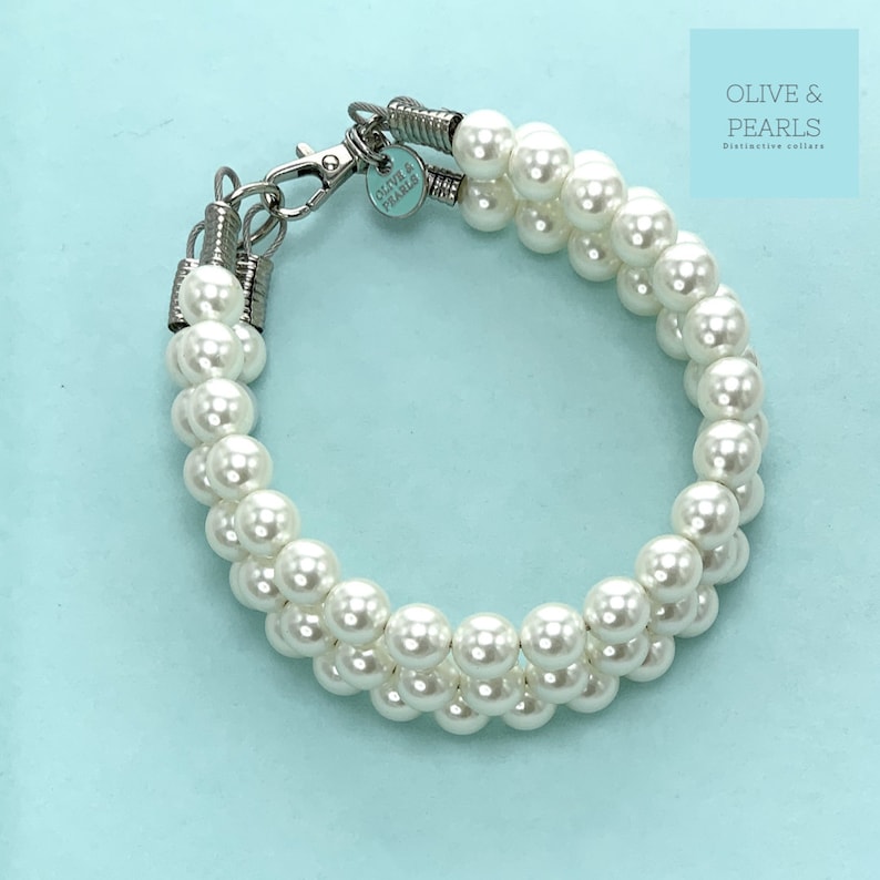 The mimi Pearl Dog Collar Custom Dog Collar Etsy