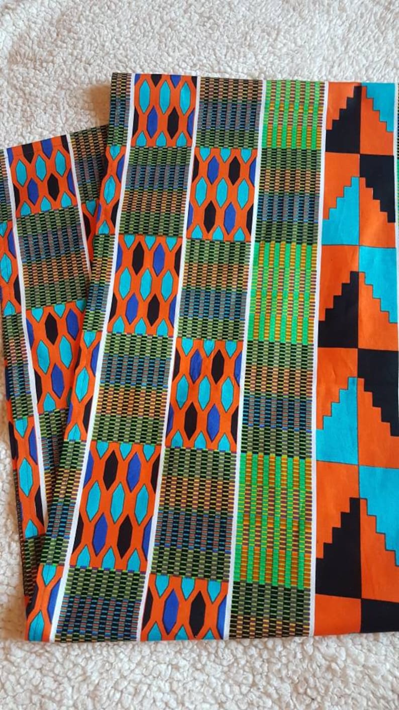 African Print Table Runner and Napkins Set Kente Print Etsy