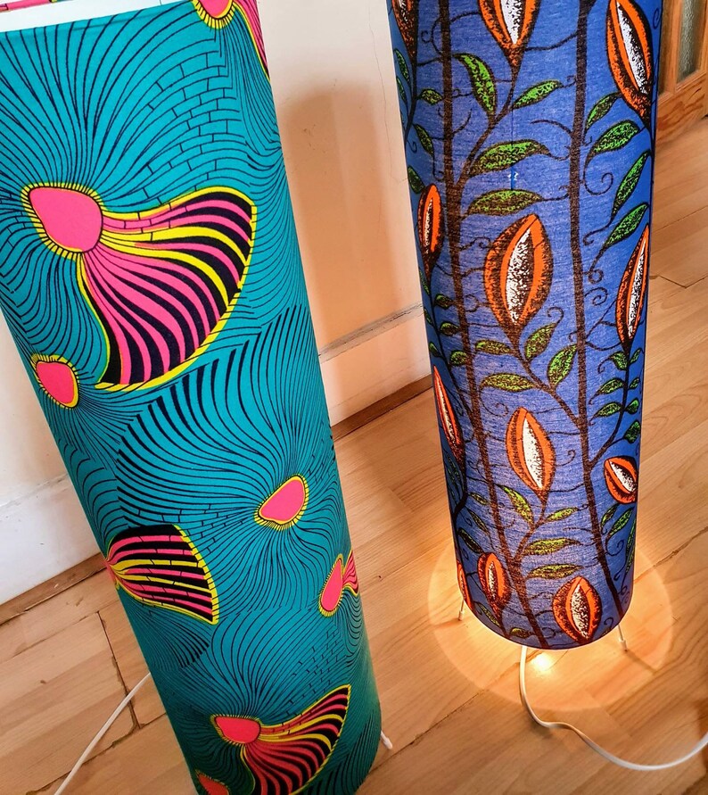 Tall African Print Floor Lamp Etsy