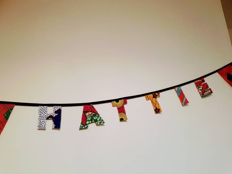 Personalised African Print Bunting, Bright and Bold Decorations image 2