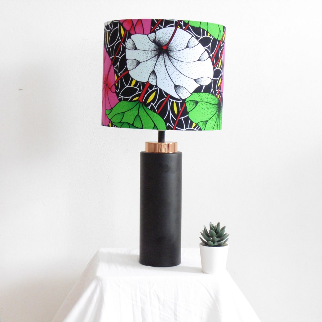 African Print Lampshade 1545cm Green, Black, Grey, Pink Etsy