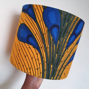 African Print Lampshade 15-45cm - Yellow Blue