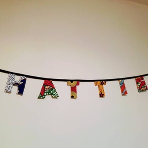 Personalised African Print Bunting, Bright and Bold Decorations image 3