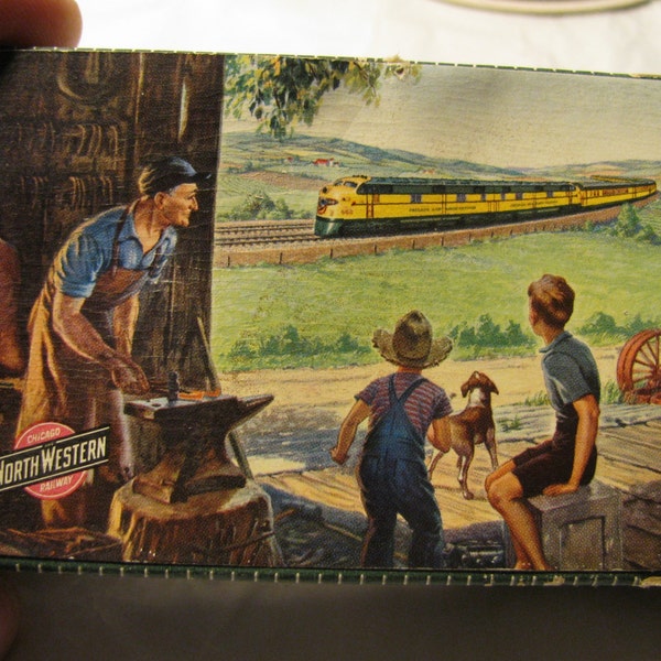 Vintage CHICAGO NORTH WESTERN Railway Playing Cards - Still Sealed!