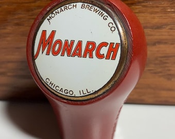 1788 - Nice Vintage MONARCH Brewing Co. Beer Ball Tap Knob - Chicago, Illinois