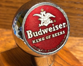 1855 - Vintage BUDWEISER Beer Ball Tap Knob!  Great Condition for the Age!