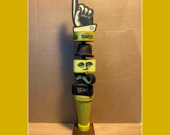 1364A - Original Curous Traveler Shandy Tap Handle w/ Hand Made Base